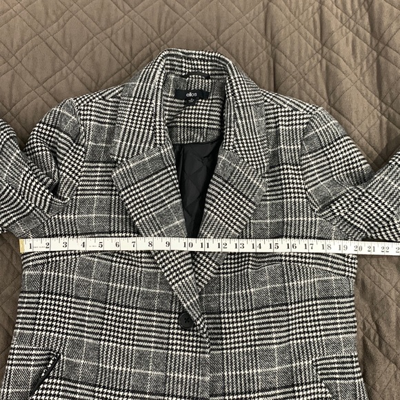 Ellos NWT Wool-Blend Long Plaid Coat size 10 - Picture 14 of 16